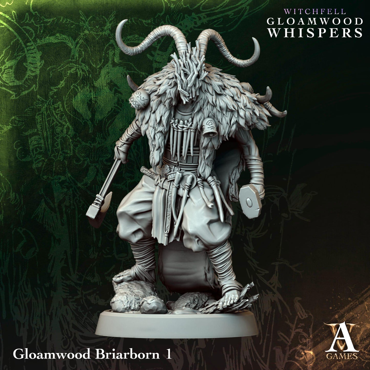 3D Printed Gloamwood Briarborns by Archvillain Games
