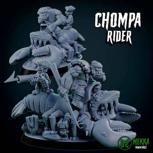 Orc Chompa Riders x4 Resin Miniatures Set alternate view 2
