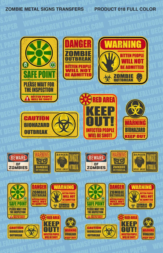 Zombie Hazard Signs