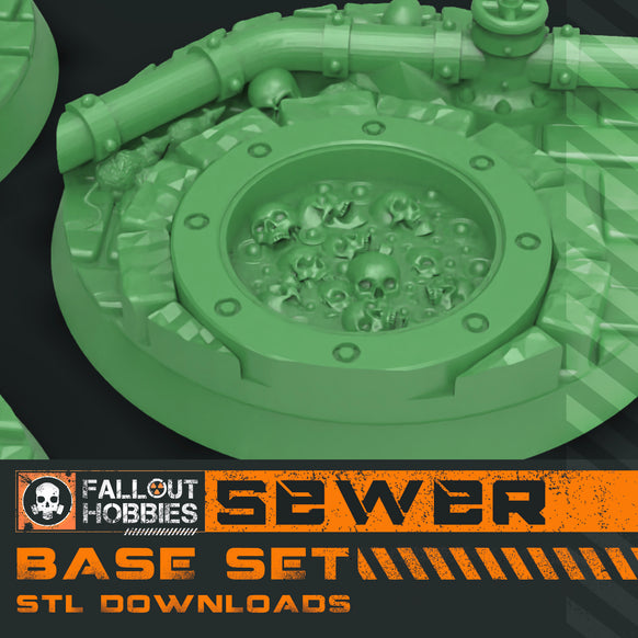 Sewer Downloadable STL Base Collection