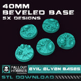 Evil Elven Bases STL Base Collection