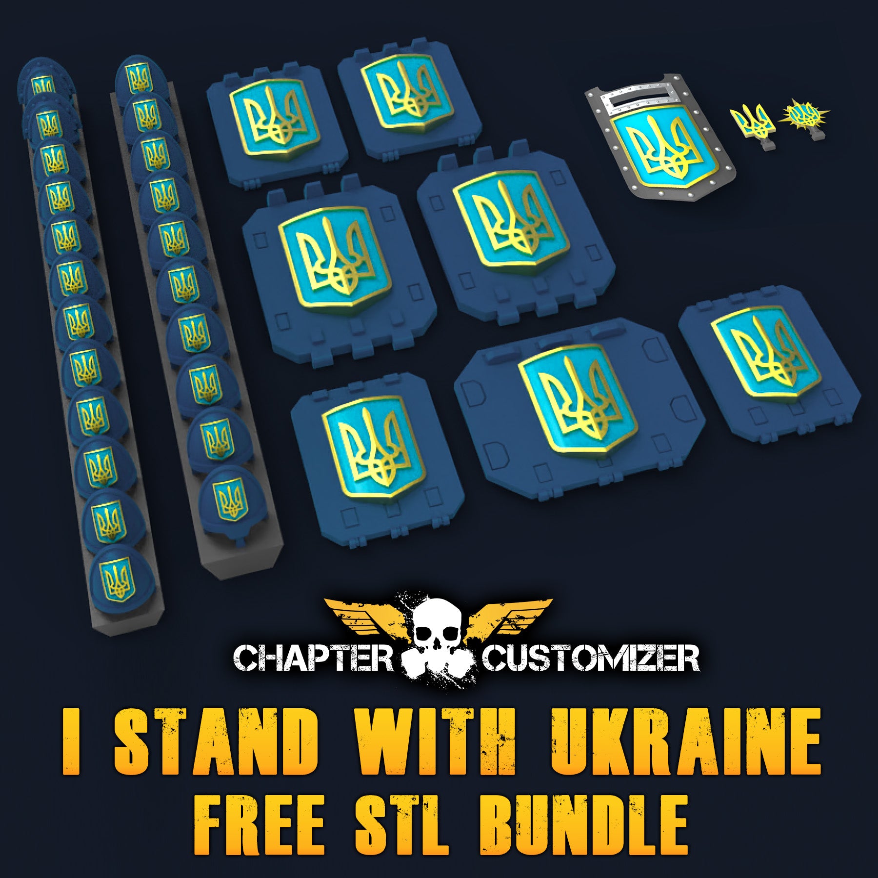 I Stand With Ukraine FREE STL File Download Bundle