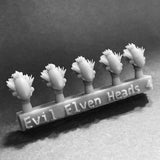 Evil Elven Heads 4 STL File Download