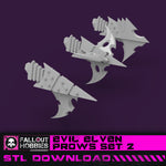Evil Elven Prows Set 2 STL File Download