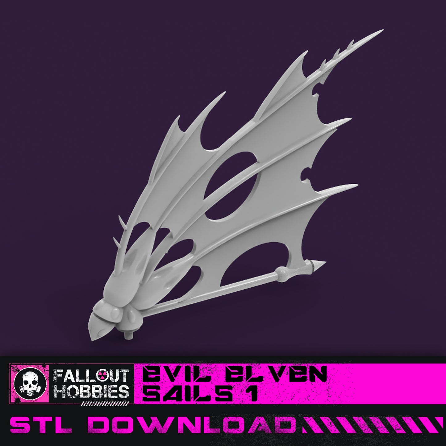 Evil Space Elf Sails 1  STL File Download