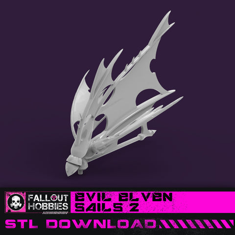 Evil Space Elf Sails 2  STL File Download