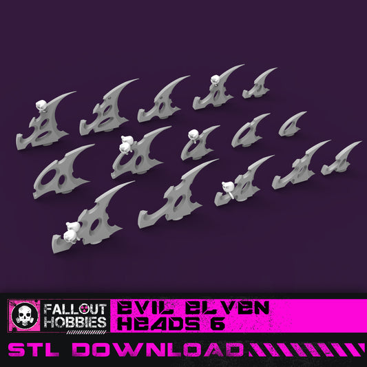 Evil Elven Raider Blades STL File Download