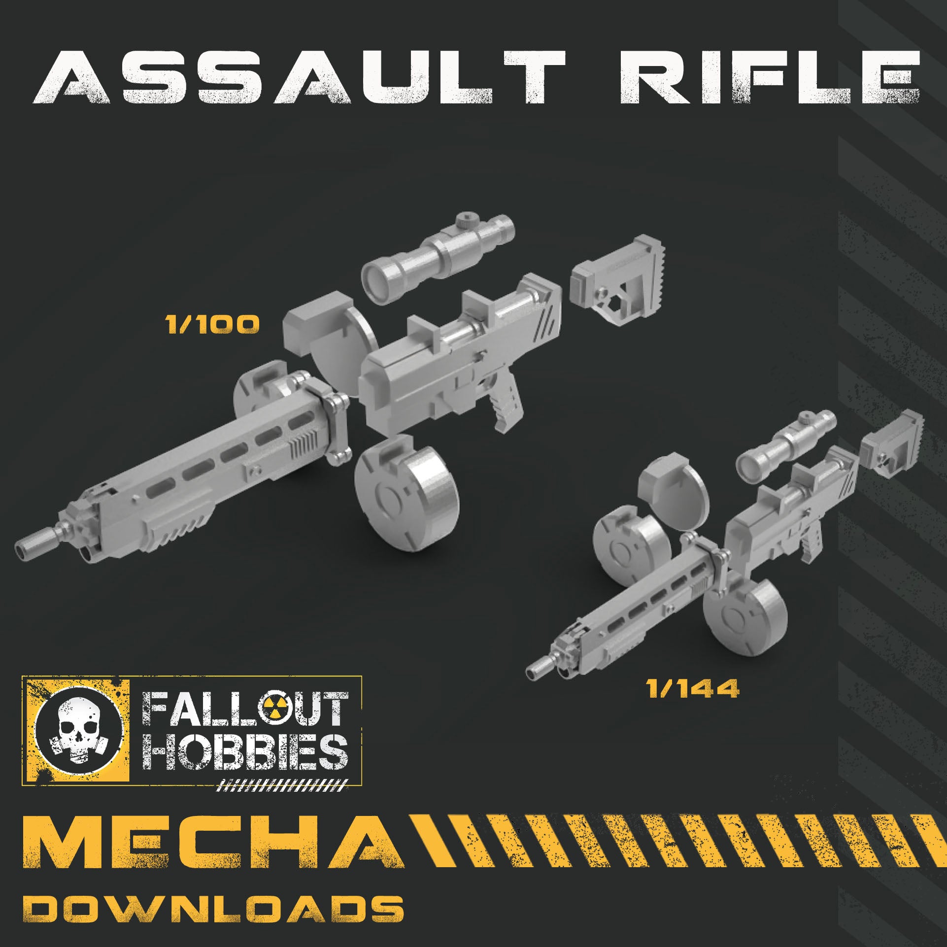 Mecha Assault Rifle 3D STL File Download