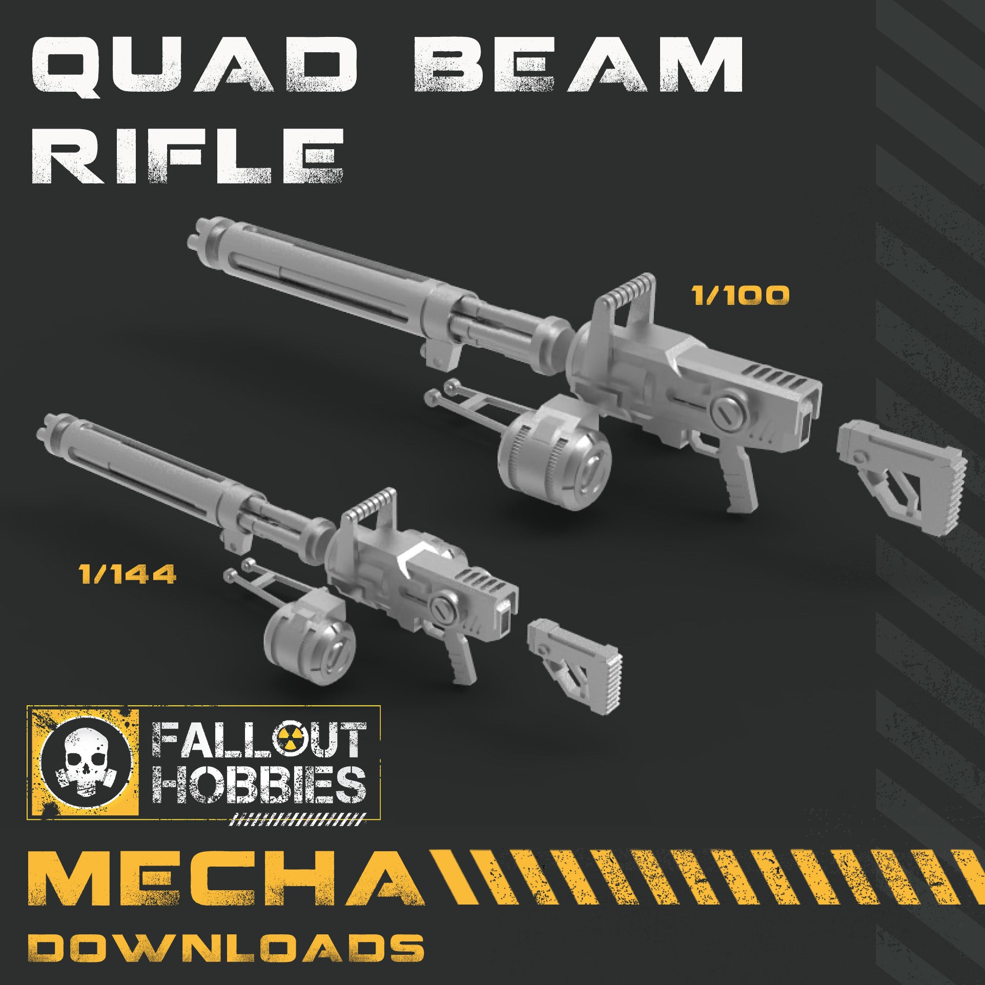 Quad Beam Rifle 3D STL File Download