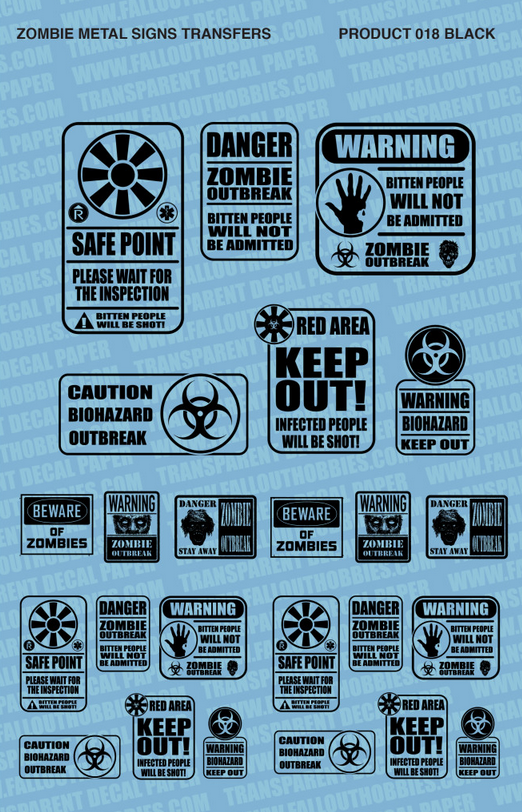 Zombie Hazard Signs