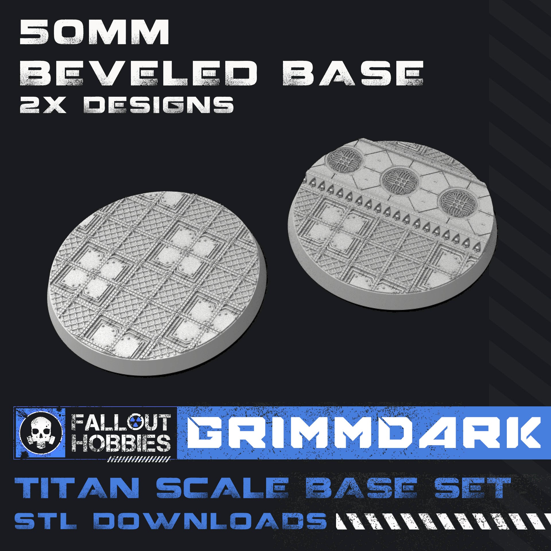 Titan Scale Grimmdark Downloadable STL Base Collection