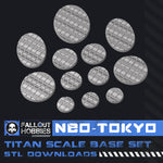 Titan Scale Neo-Tokyo Downloadable STL Base Collection
