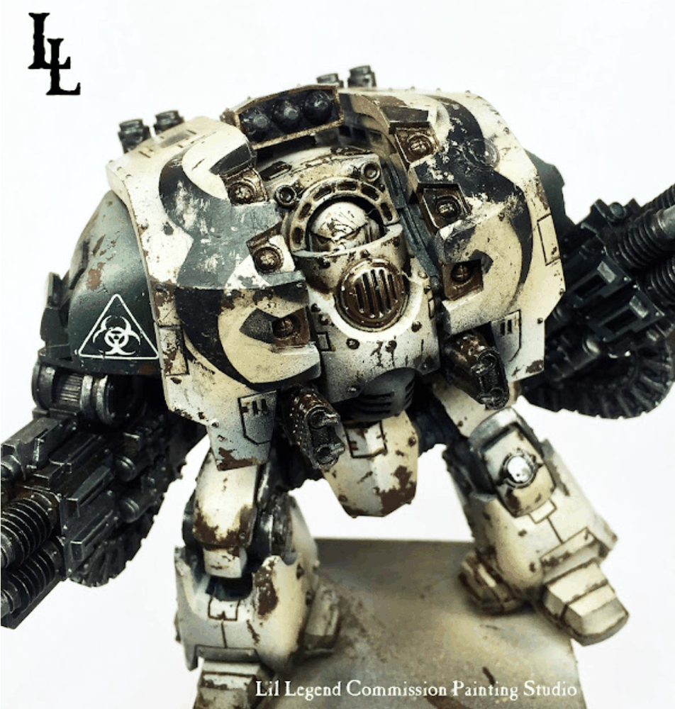 Finished miniature with airbrushed camouflage and markings using Fallout Hobbies stencils